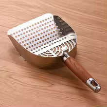 Stainless Steel Cat Litter Scoop Deep Shovel Sturdy Mesh Pet Waste Shovel Long Handle Comfortable Grip Cat Poop Sifting Tool