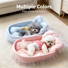 premium princess pet bed four seasons cushion sofa mat small medium cats dogs UK Happy Furry