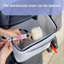 premium foldable lightweight pet stroller trolley separable dog cat cart UK Happy Furry