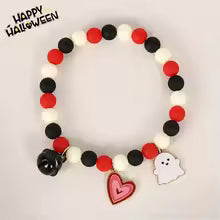 Halloween Cat Collar Pearl Necklace Cute Pumpkin Pet Jewelry Bell Pendant Kitten Costume Accessories Fashion Party Decoration