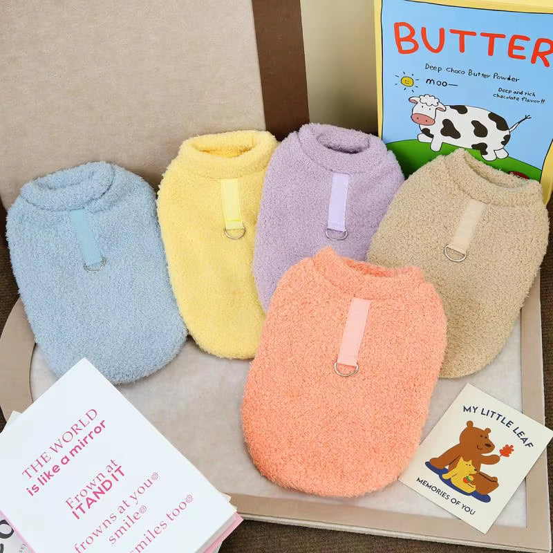 winter plush puppy coat jacket chihuahua teddy small medium dog sweater UK Happy Furry