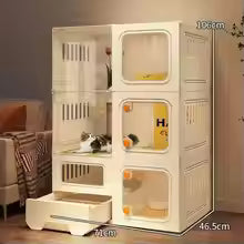 Extra Large Free Space Cat Villa Home Indoor Transparent Cat Cages Multifunctional Outdoor Cat Cabinets with Toilet Integrated