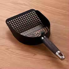 Stainless Steel Cat Litter Scoop Deep Shovel Sturdy Mesh Pet Waste Shovel Long Handle Comfortable Grip Cat Poop Sifting Tool
