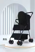Detachable Basket Pet Stroller Universal for Dogs & Cats Large Space Comfortable Dog Cart Easy Folding Pet Carrier