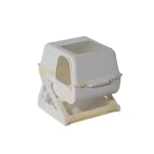 semi automatic cat litter box closed oversized self cleaning toilet UK Happy Furry