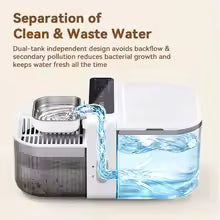 wireless pet water fountain 3.5L automatic sewage separation drinking UK Happy Furry