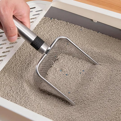Stainless Steel Cat Litter Scoop – Durable, Easy Clean, Ergonomic Handle, Rust-Resistant, Ideal for Quick Waste Removal