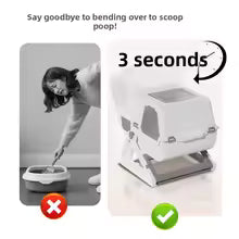 Household Semi-automatic Cat Litter Box Closed Oversized Anti-splash Toilet Free of Shoveling Feces Special Pet Toilet