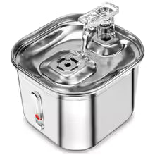 premium stainless steel pet water fountain 2.2L motion sensor filter UK Happy Furry