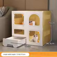 extra large transparent cat villa indoor outdoor cage multifunctional cabinet toilet version A UK Happy Furry