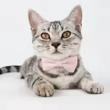 adjustable bow tie pet collar necklace cats dogs puppy UK Happy Furry