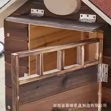 Solid Wood Outdoor Dog Kennel Wooden Large Hut Antiseptic Cat House Cage Dog House All Seasons Dog Villa