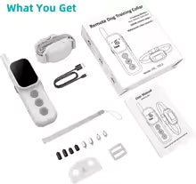 Remote Dog Training Collar Beep Vibration Dual Channel 1000ft IP67 Waterproof Rechargeable LCD Display Adjustable Pet Supplies