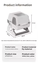 Household Semi-automatic Cat Litter Box Closed Oversized Anti-splash Toilet Free of Shoveling Feces Special Pet Toilet
