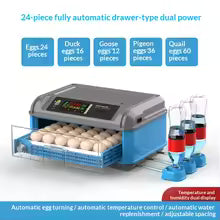 Fully Automatic Mini 24/30/36/48/56/64 Eggs Capacity Chicken Egg Incubator