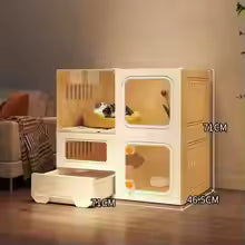 premium extra large cat villa home transparent cage indoor outdoor toilet integrated UK Happy Furry