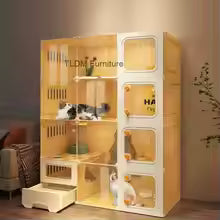 premium large transparent cat villa indoor outdoor multifunctional cage UK Happy Furry
