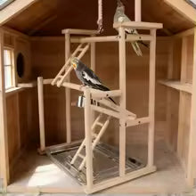 premium parrot playground training station swing ladder bird interactive toy UK Happy Furry