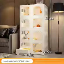 Extra Large Free Space Cat Villa Home Indoor Transparent Cat Cages Multifunctional Outdoor Cat Cabinets with Toilet Integrated