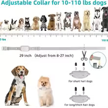 dog training collar remote beep vibration 1000ft IP67 LCD display UK Happy Furry