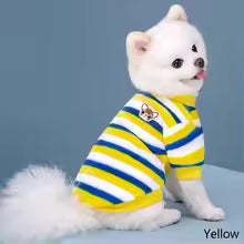 Winter Warm Flannel Dog Clothes Cute Striped Pet Sweater Soft Fleece Puppy Outfit for Small Dogs Cats Chihuahua Pomeranian