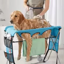 folding dog grooming table anti scratch hammock detachable nail holder UK Happy Furry