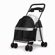 Pet Strollers Pet out Trolley Can Be Separated from Dog Cat Cart Integrated Light and Foldable Pet Products