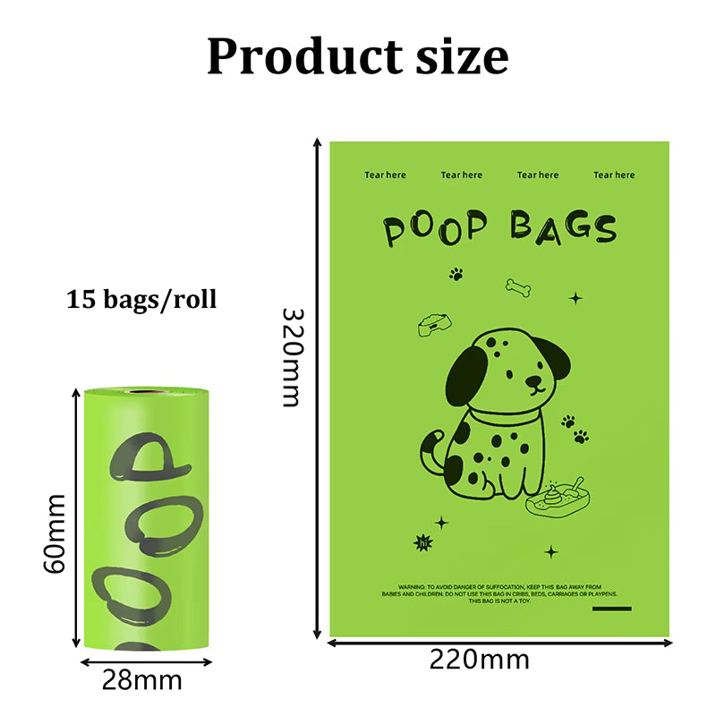 biodegradable dog poop bags lavender scented extra thick leakproof holder UK Happy Furry