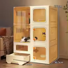 Extra Large Free Space Cat Villa Home Indoor Transparent Cat Cages Multifunctional Outdoor Cat Cabinets with Toilet Integrated