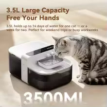 3.5L cordless cat water fountain 2000mAh automatic separation dispenser UK Happy Furry