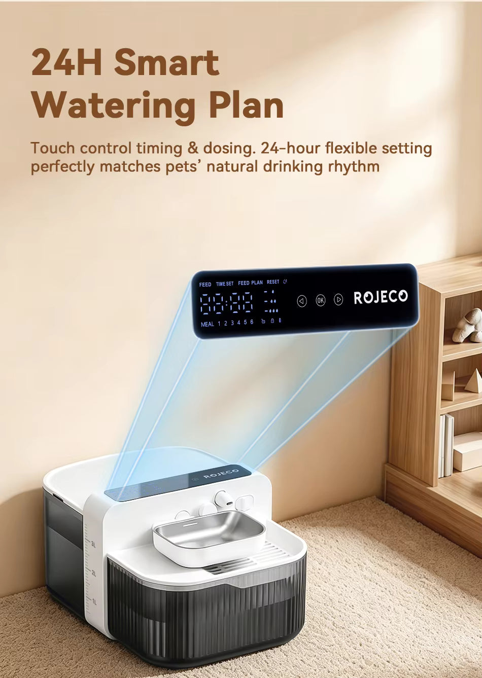 3.5L Wireless Pet Water Fountain Cat Water Dispenser 2000mAh Automatic Sewage Separation Cat Drinking Fountain Supplies