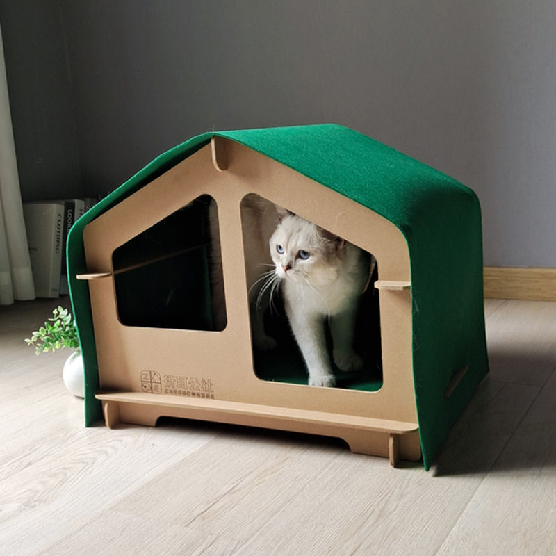 wooden cat house all season dog house UK Happy Furry