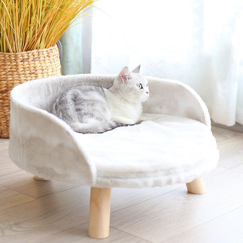 pet nest teddy puppy dog bed kitten high sofa UK Happy Furry