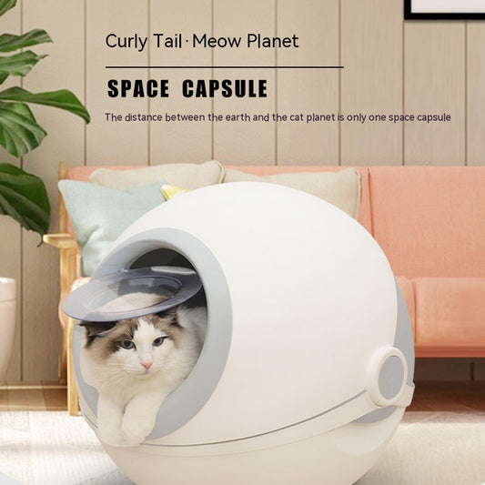 fully enclosed deodorant cat toilet litter box UK Happy Furry
