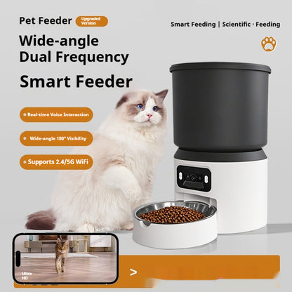 4L smart feeder pet cat dog timing remote monitoring UK Happy Furry