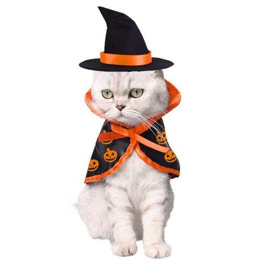 halloween pet cape hat set cute festival costume dog cat UK Happy Furry