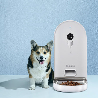 intelligent pet automatic plastic feeder smart dispenser UK Happy Furry