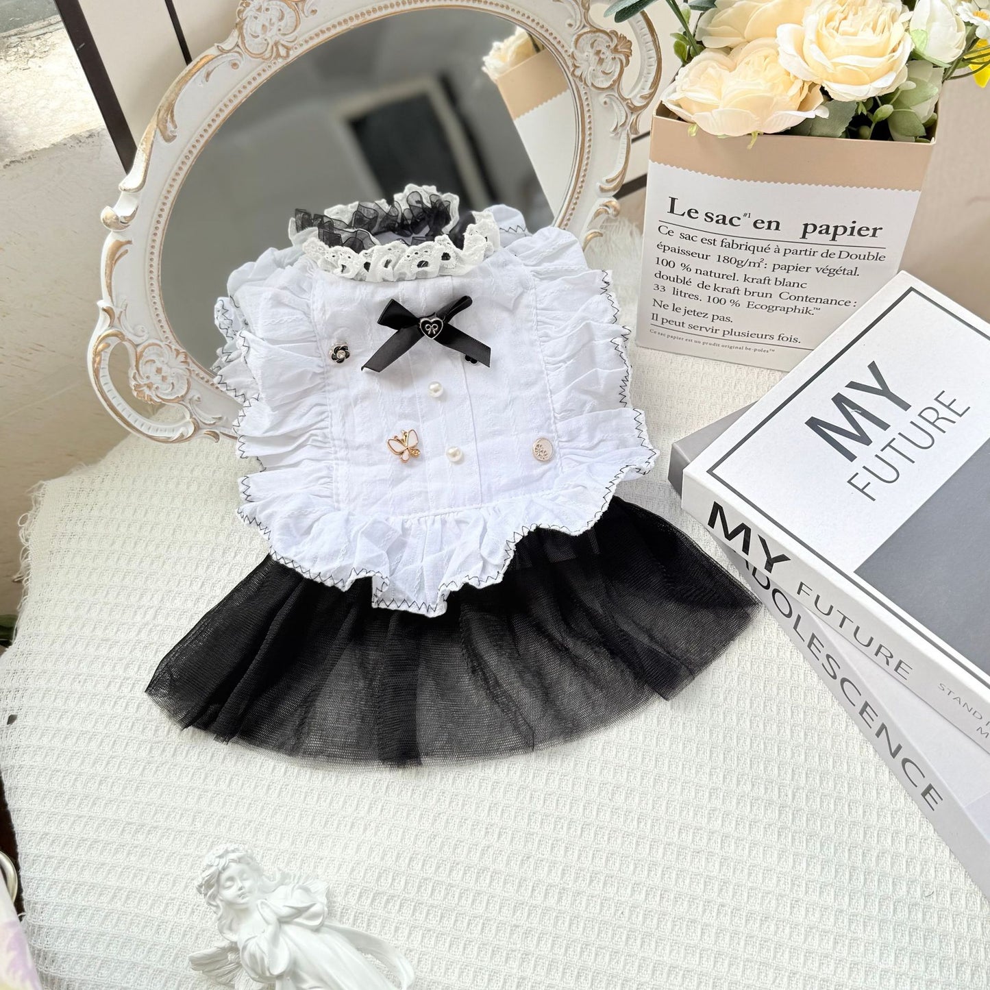 dog waltz gauze skirt elegant pet dress UK Happy Furry
