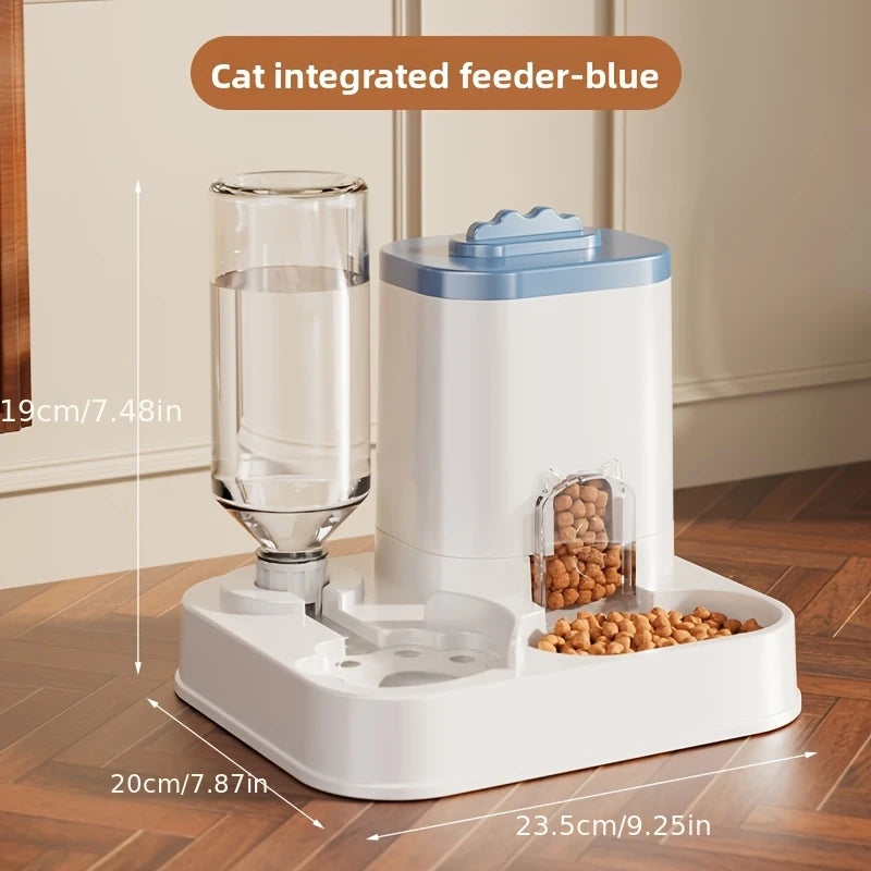 2 in 1 automatic pet feeder water dispenser food bowl cats dogs UK Happy Furry