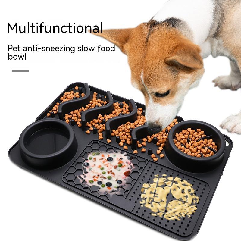 dog silicone licking pad smearing mat multifunctional food bowl UK Happy Furry