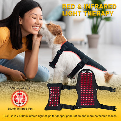 pet red light therapy belt cats dogs 168 LED joint back pain UK Happy Furry
