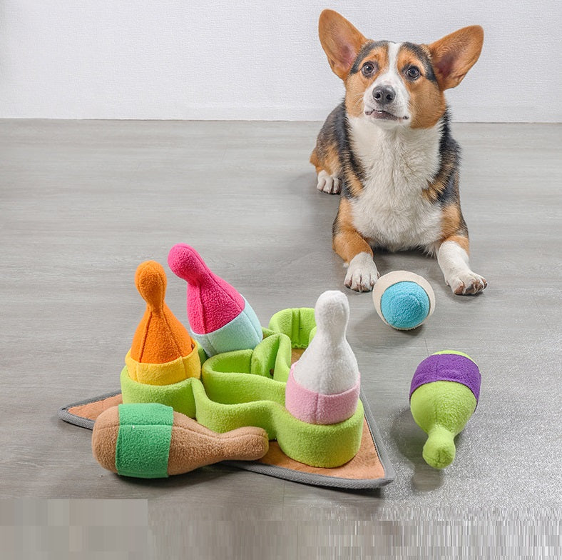 pet puzzle tibetan food sports training bowling toy UK Happy Furry
