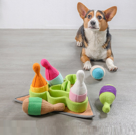 pet puzzle tibetan food sports training bowling toy UK Happy Furry
