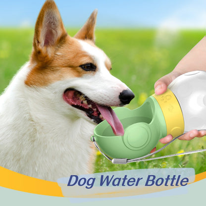 Dog Water Bottle Portable Travel Pet Drinker Leak Proof Dog Bowl Food Cat Fountain – Leak-proof portable travel water bottle and feeder bowl for dogs and cats