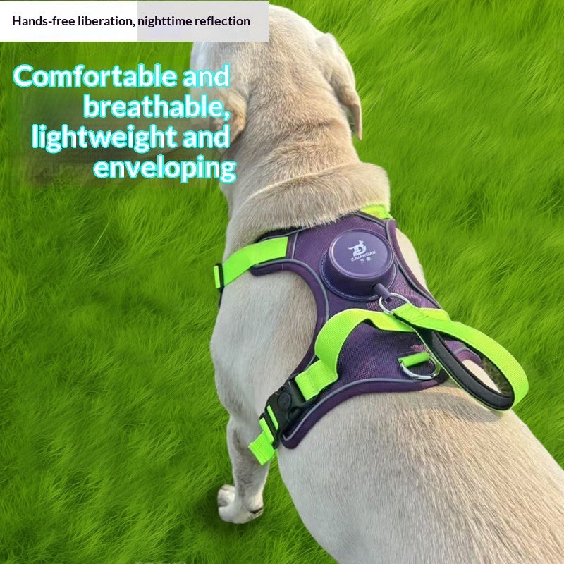 automatic retractable leash harness dog UK Happy Furry