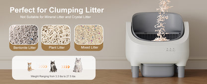 Open-top automatic cat litter box