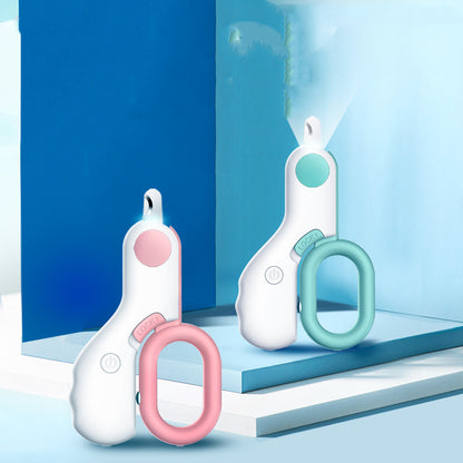 LED illuminating line pet mini ABS nail trimmer UK Happy Furry