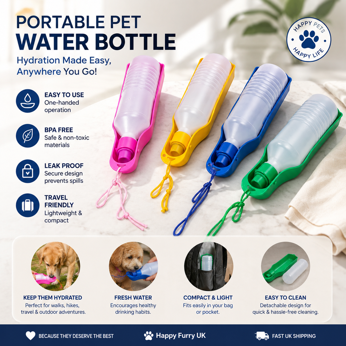 500L Pet Water Bottle Travel Sports Drinking Water Outdoor Drinking Water Bottle Drinking Water Bottle