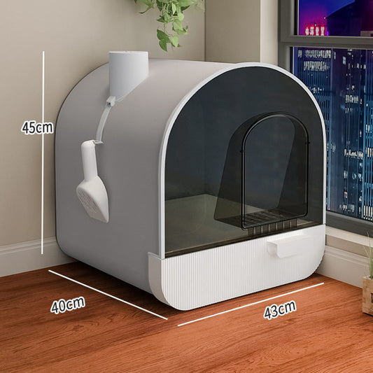 closed cat litter box odour isolation toilet UK Happy Furry