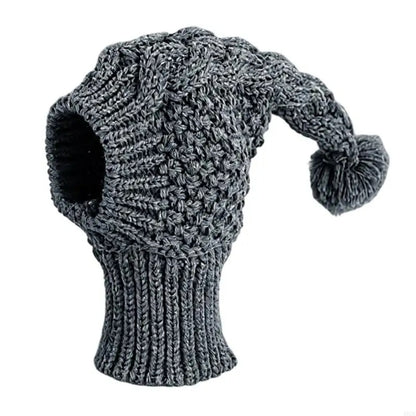 Pair of Fashion Dog Knitted Cap With Comfortable Wear Stretchy Pullover Hat For Whippets Italian Greyhounds Indoor Outdoor Use B03E
